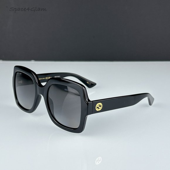 Gucci Women Sunglasses Black Gradient Grey Polarized Square GG1337S 002 NEW - Picture 1 of 10